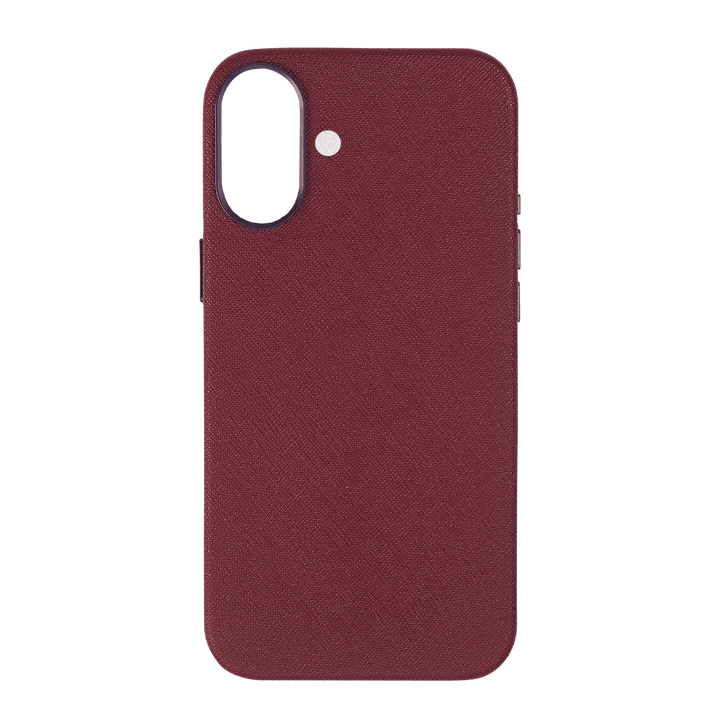 Burgundy - iPhone 17 Series Full Wrap Saffiano Phone Case