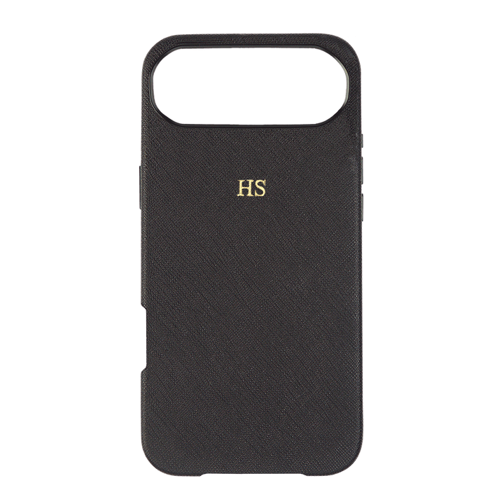 Black - iPhone 17 Series Full Wrap Saffiano Phone Case