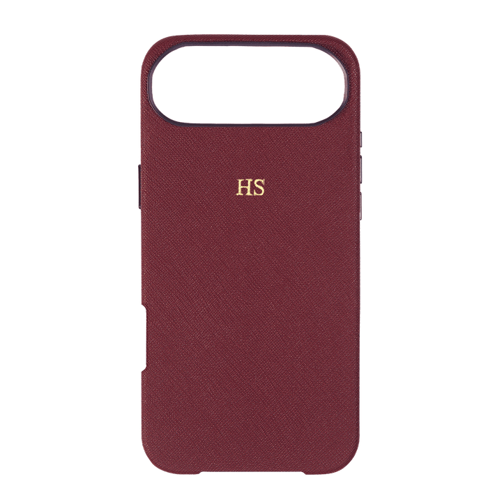 Burgundy - iPhone 17 Series Full Wrap Saffiano Phone Case