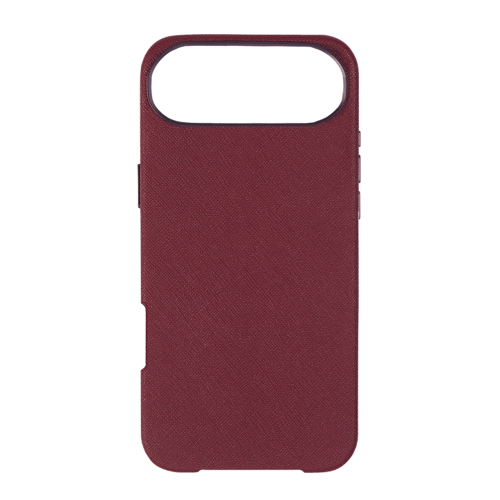 Burgundy - iPhone 17 Series Full Wrap Saffiano Phone Case