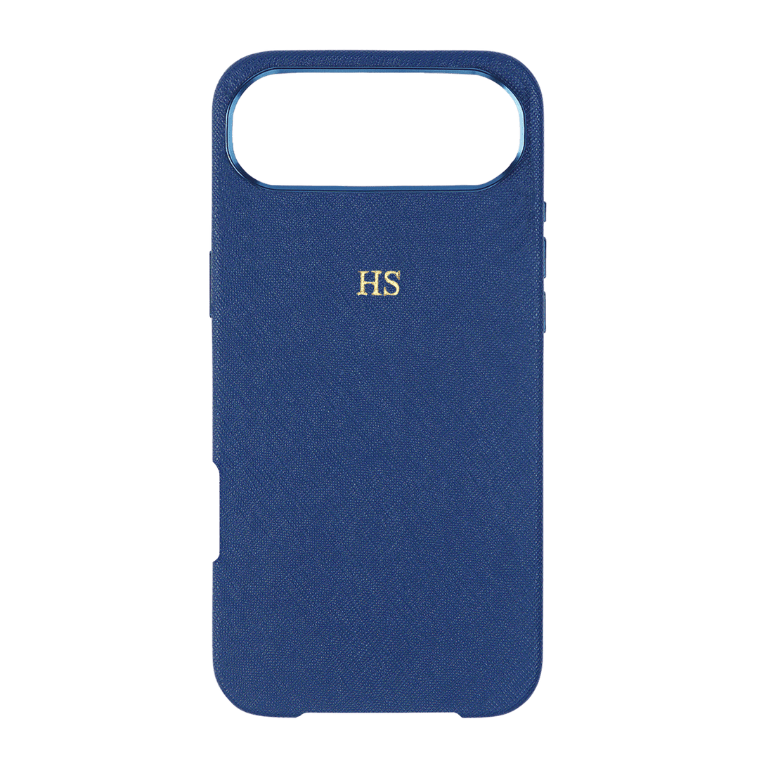 Navy - iPhone 17 Series Full Wrap Saffiano Phone Case