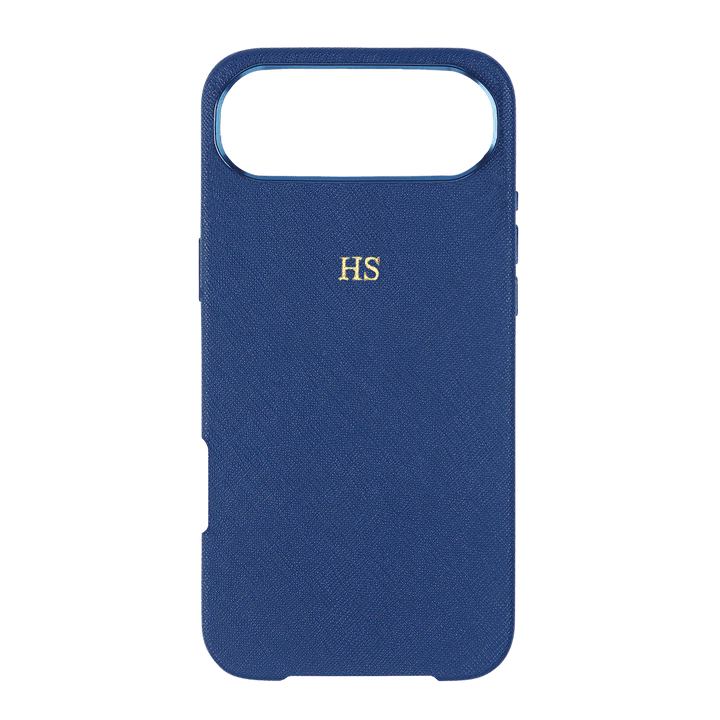 Navy - iPhone 17 Series Full Wrap Saffiano Phone Case