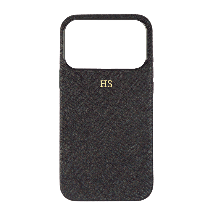 Black - iPhone 17 Series Full Wrap Saffiano Phone Case