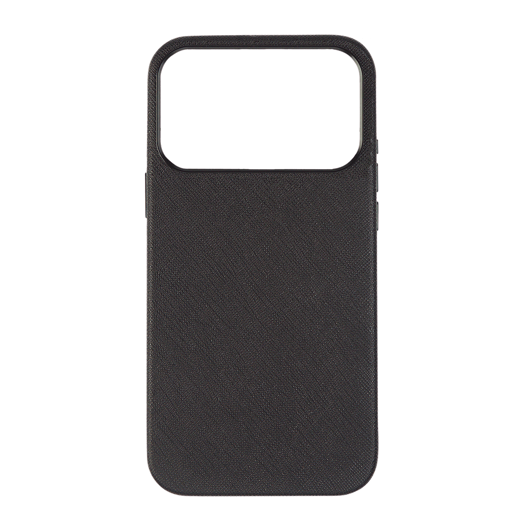 Black - iPhone 17 Series Full Wrap Saffiano Phone Case