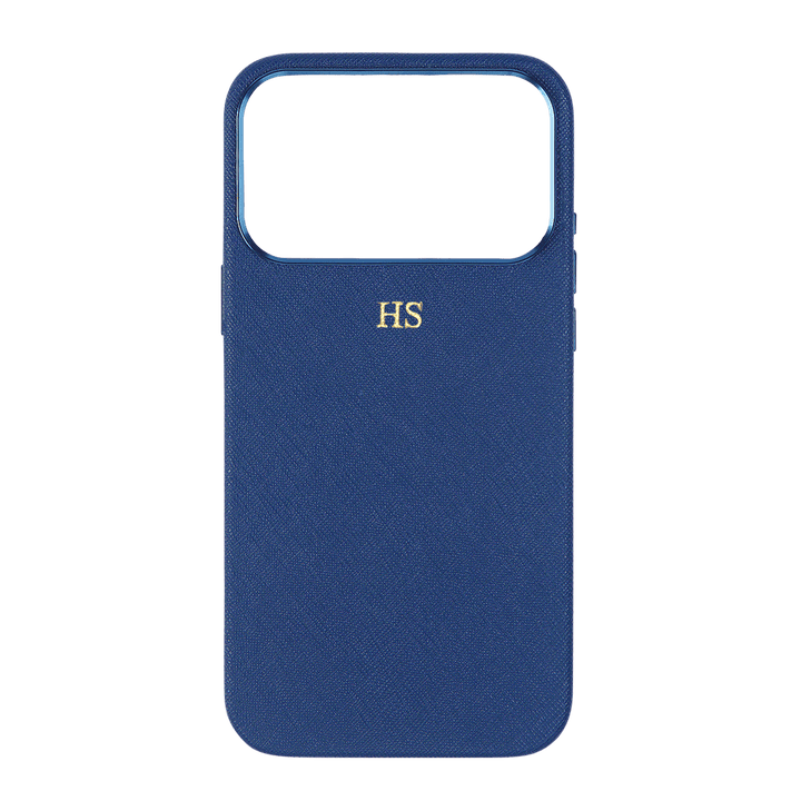 Navy - iPhone 17 Series Full Wrap Saffiano Phone Case