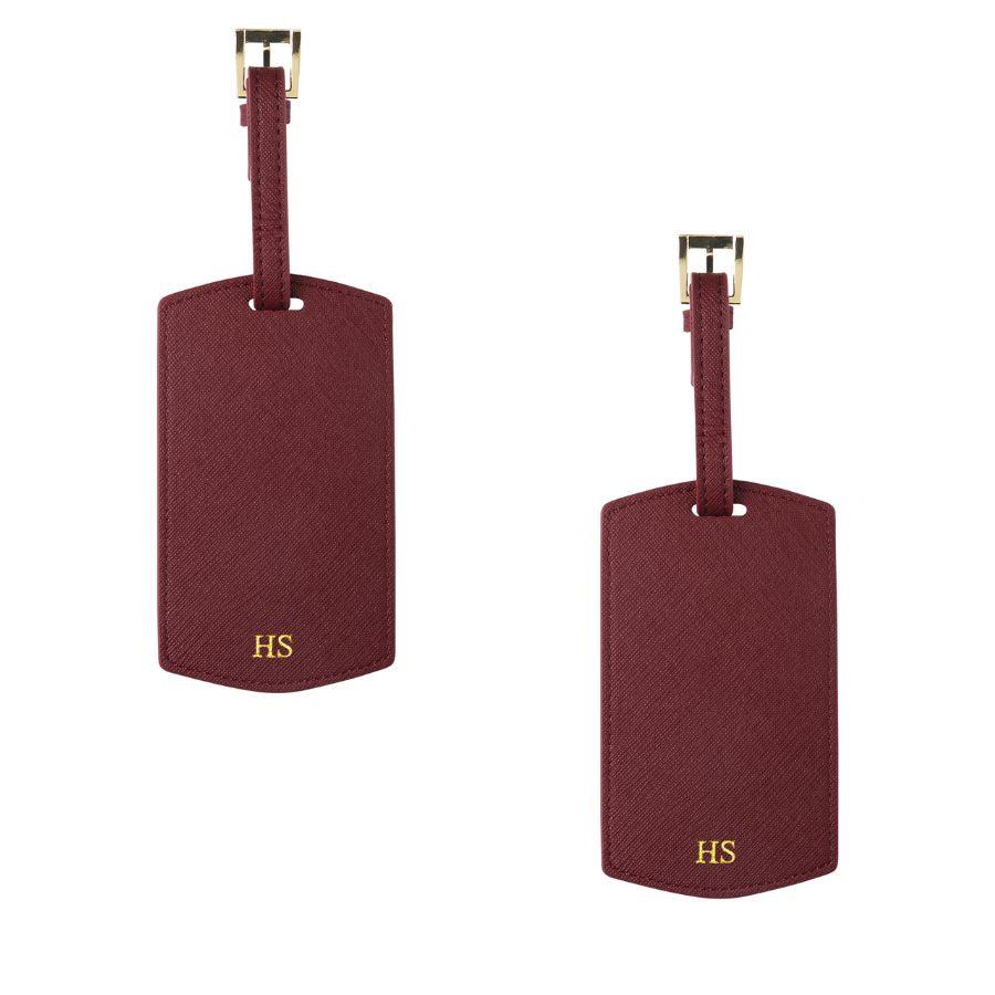 CHRISTMAS 12.12 SPECIAL DEALS - 2 Personalised Saffiano Leather Luggage Tag for $44 - THEIMPRINT