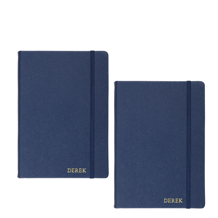 CHRISTMAS 12.12  SPECIAL DEALS- 2 Personalised Saffiano Leather A5 Notebook for $46 - THEIMPRINT