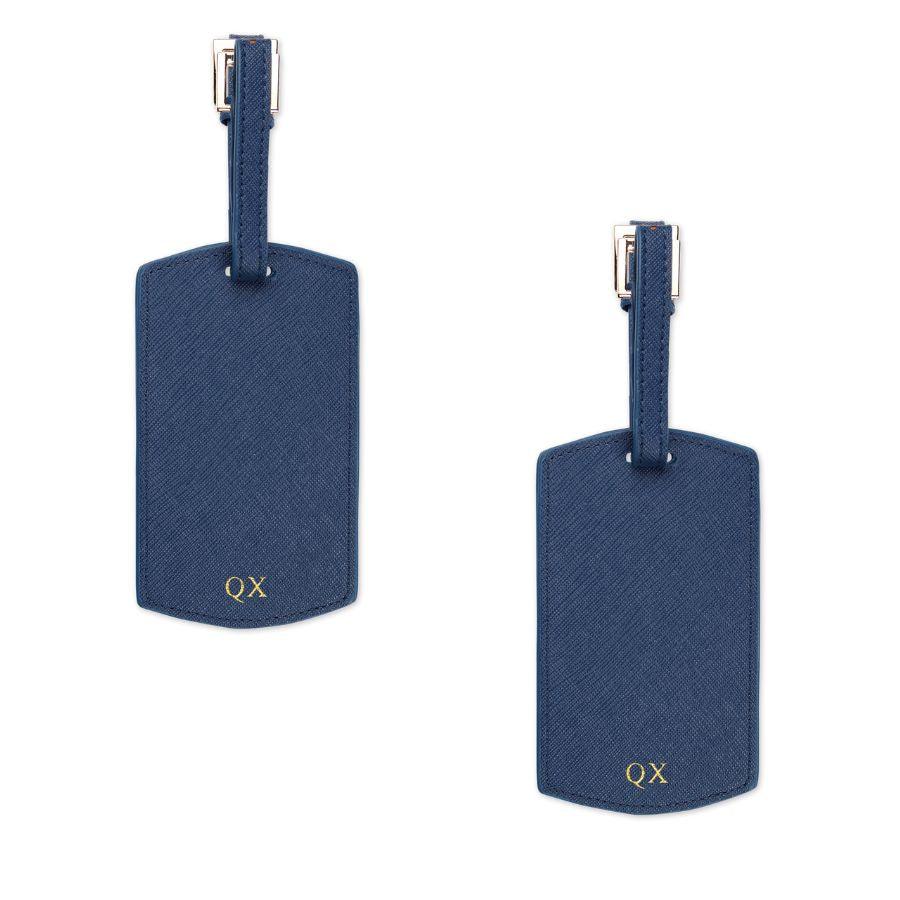 CHRISTMAS 12.12 SPECIAL DEALS - 2 Personalised Saffiano Leather Luggage Tag for $44 - THEIMPRINT