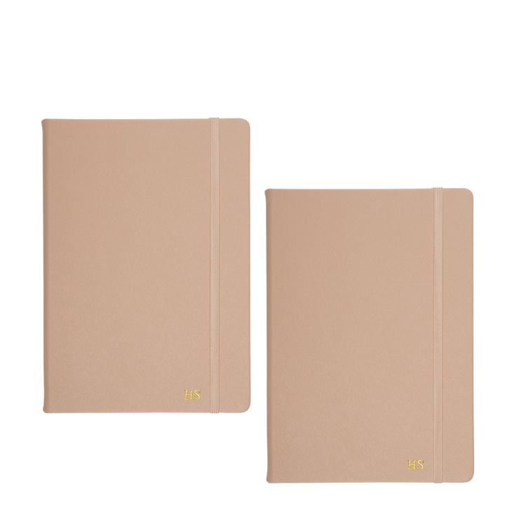 CHRISTMAS 12.12  SPECIAL DEALS- 2 Personalised Saffiano Leather A5 Notebook for $46 - THEIMPRINT