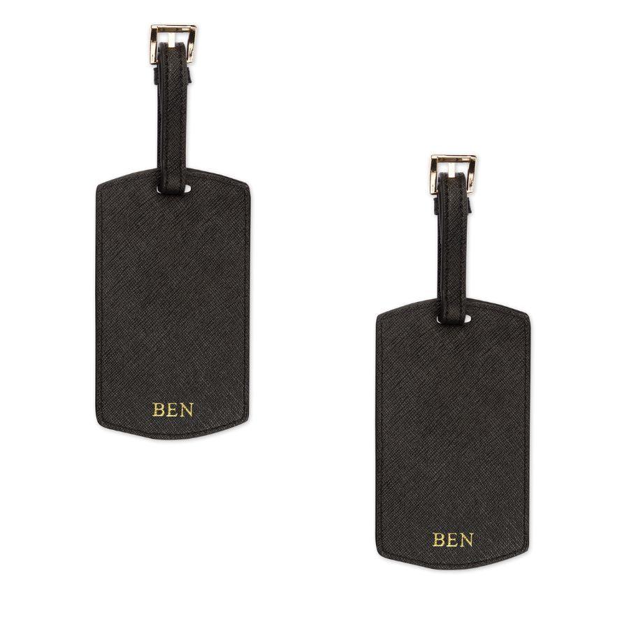 CHRISTMAS 12.12 SPECIAL DEALS - 2 Personalised Saffiano Leather Luggage Tag for $44 - THEIMPRINT