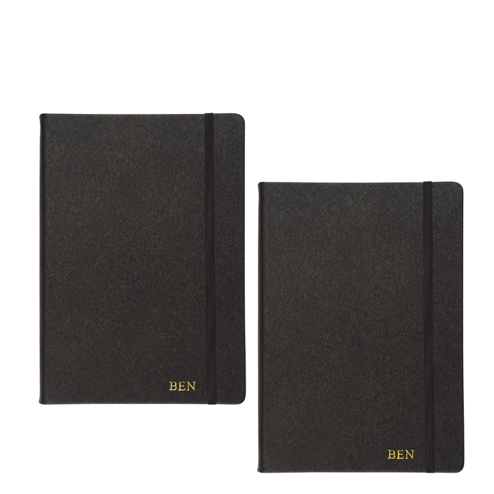 CHRISTMAS 12.12  SPECIAL DEALS- 2 Personalised Saffiano Leather A5 Notebook for $46 - THEIMPRINT