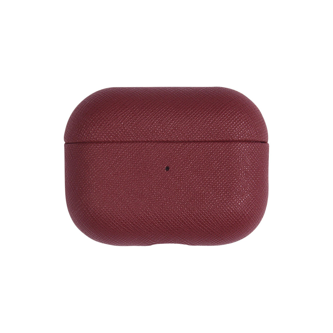 Burgundy - Saffiano AirPods PRO Case Cover [1st Generation] - THEIMPRINT