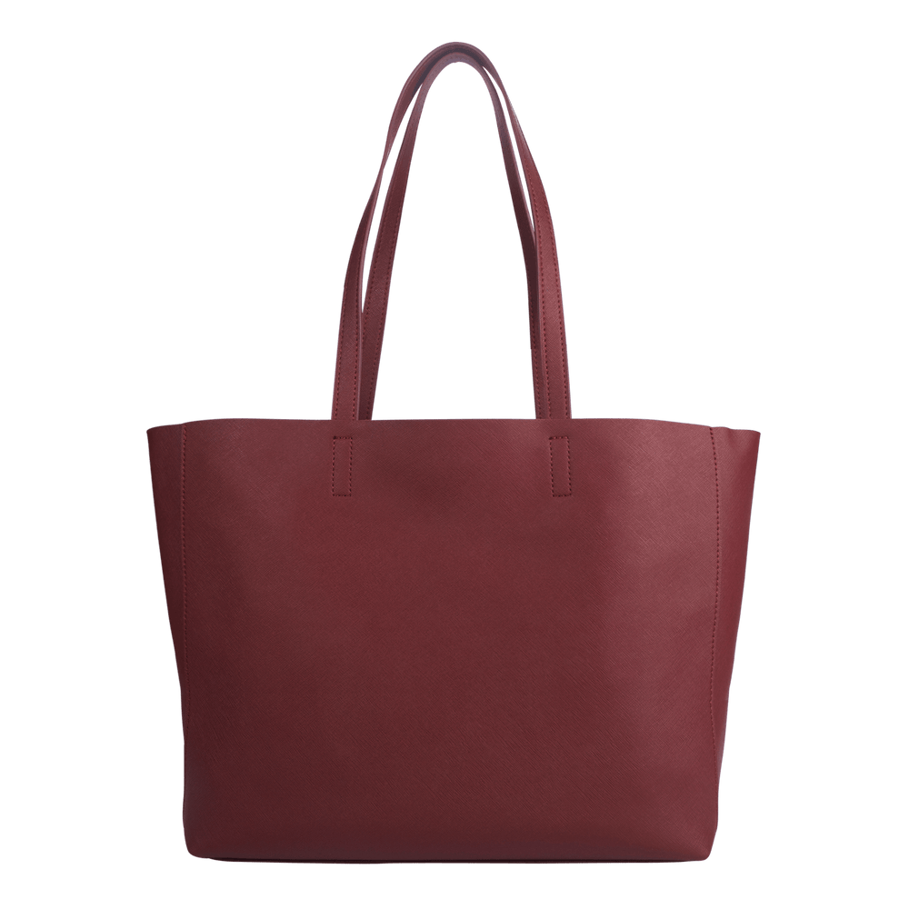 Burgundy - Saffiano Tote Bag - THEIMPRINT