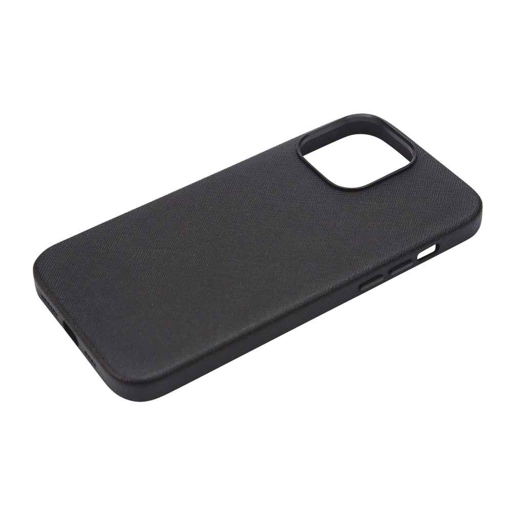 Black - iPhone 13 Series Full Wrap Saffiano Phone Case - THEIMPRINT