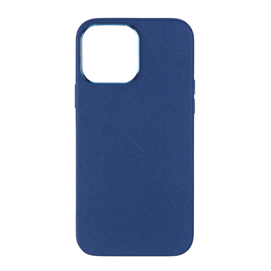 Navy - iPhone 13 Series Full Wrap Saffiano Phone Case - THEIMPRINT