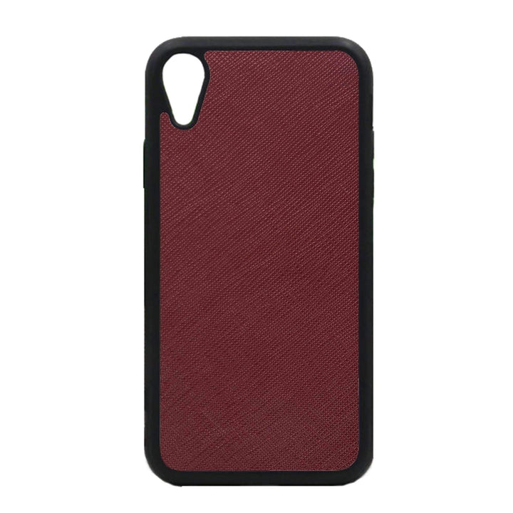 Burgundy - iPhone XR Saffiano Phone Case - THEIMPRINT