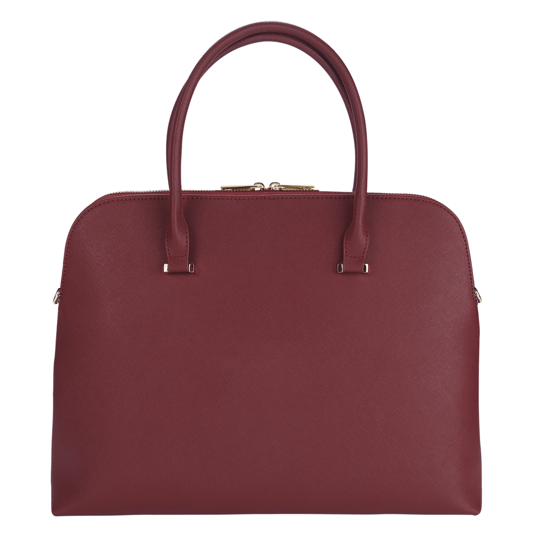 Burgundy top laptop bag