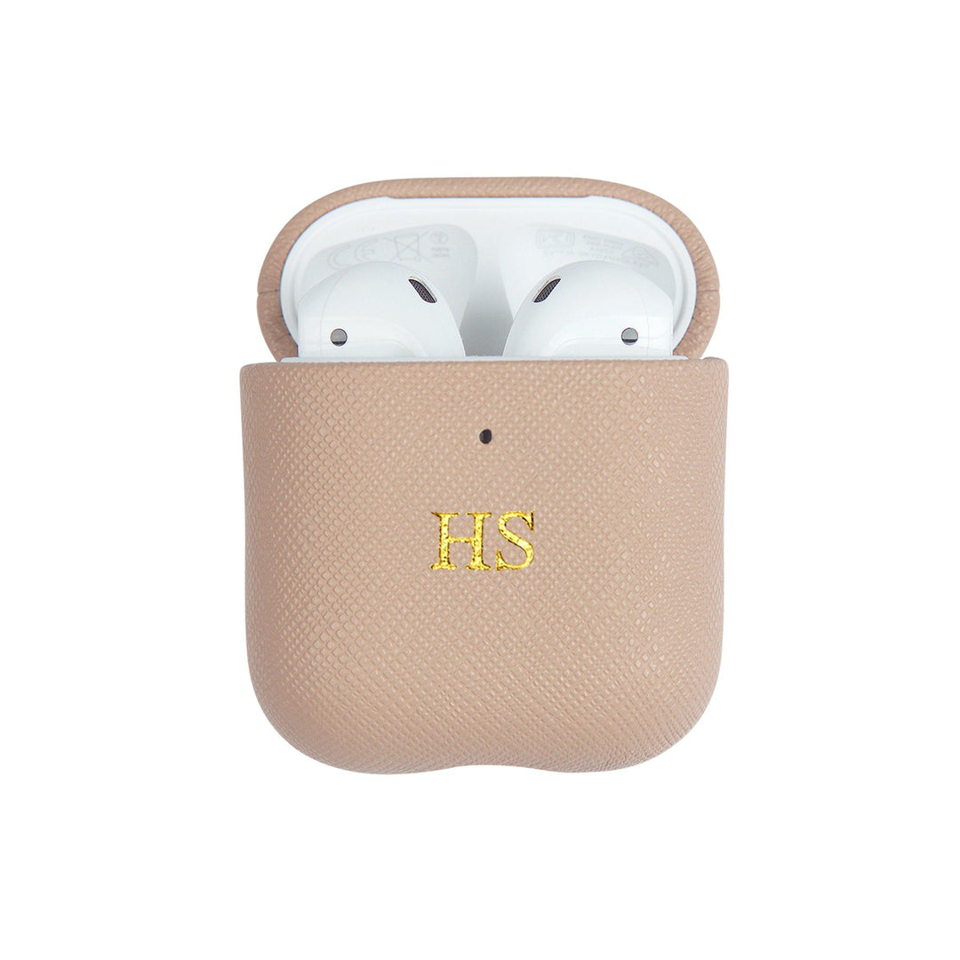 Leather Airpods Case Personalized Personalised Saffiano Leather