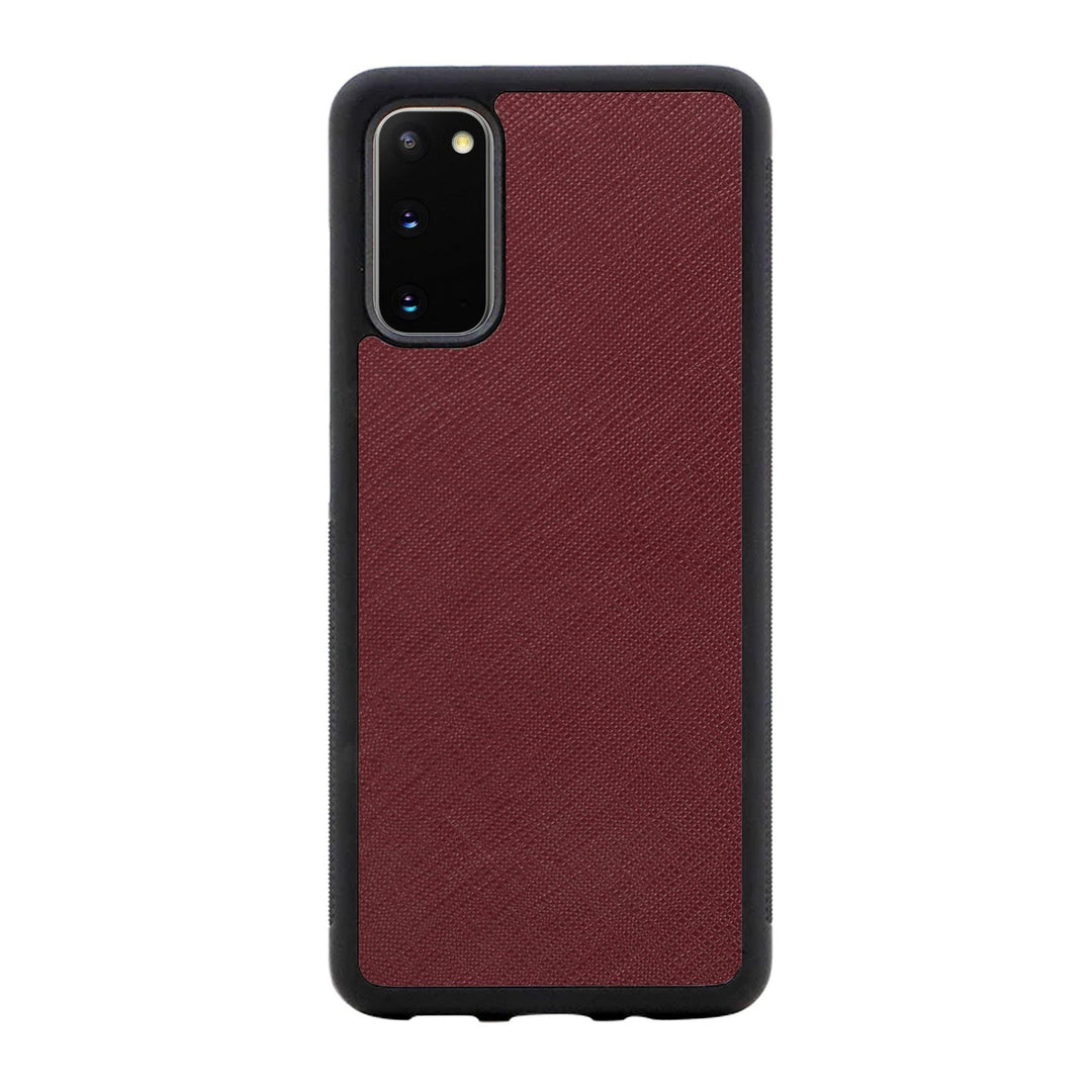 Burgundy - Samsung S20 Saffiano Phone Case - THEIMPRINT