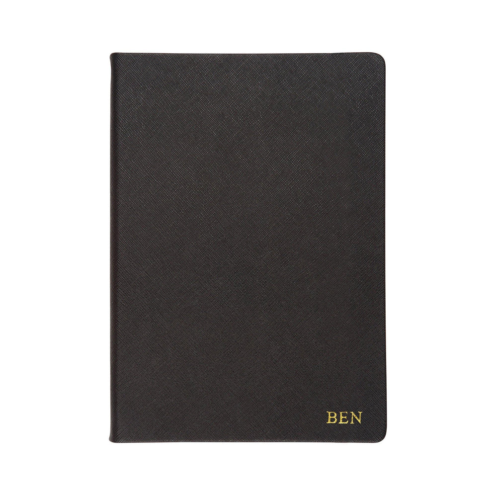 Black - A5 Saffiano Notebook - THEIMPRINT