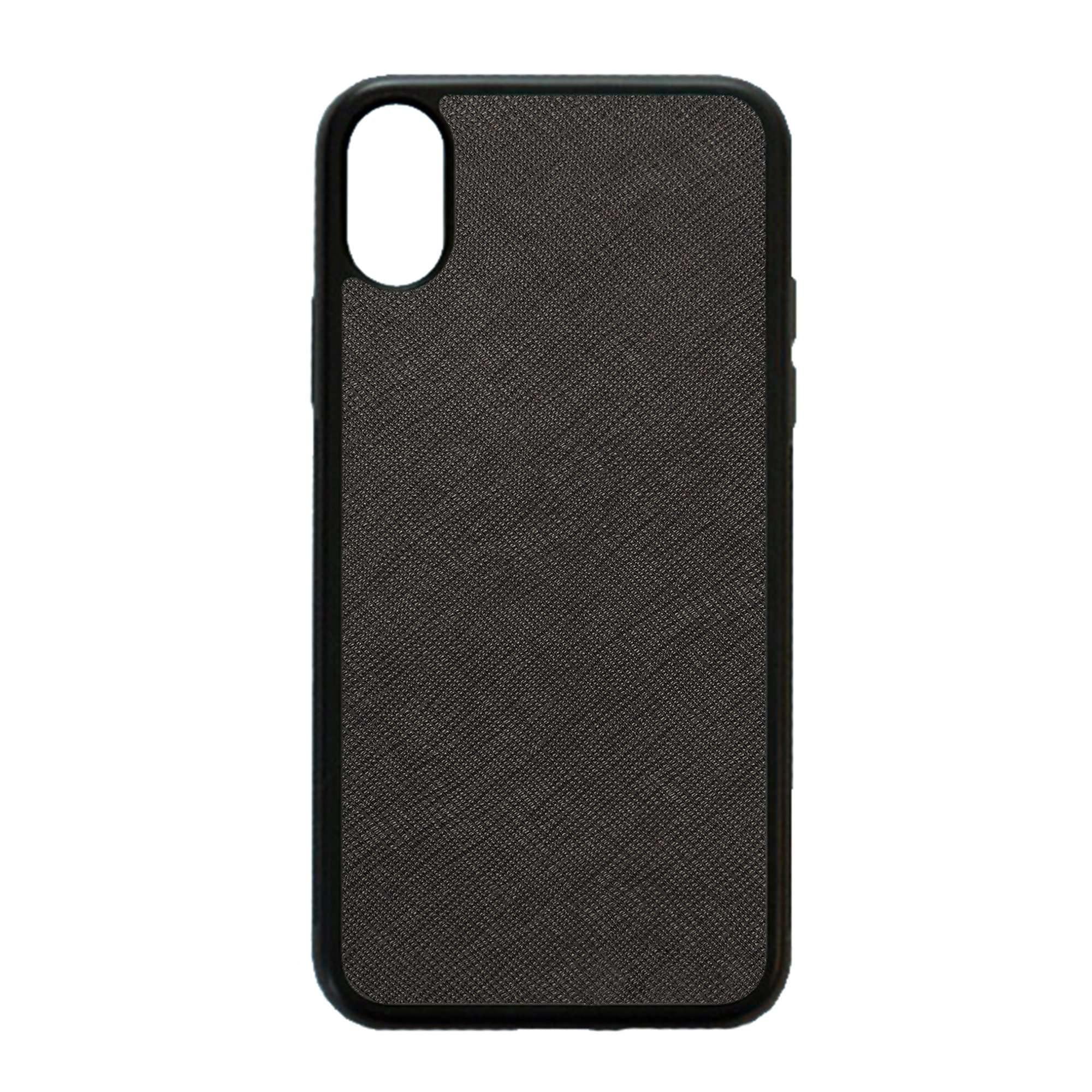 Personalise iPhone XS Max Saffiano Phone Case Black