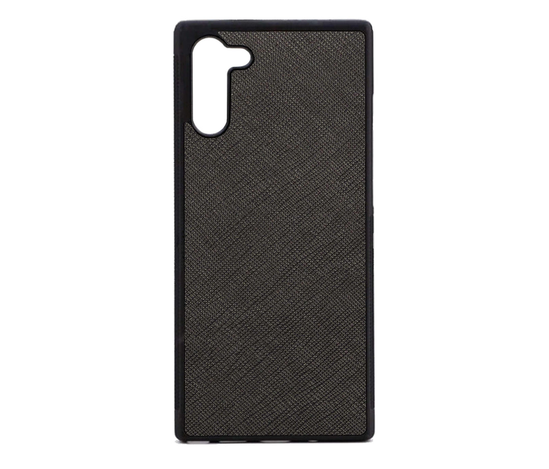 Black - Samsung Note 10 Saffiano Phone Case - THEIMPRINT