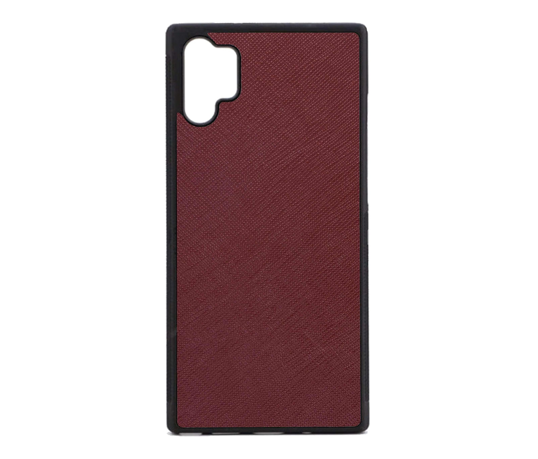 Burgundy - Samsung Note 10 Plus Saffiano Phone Case - THEIMPRINT