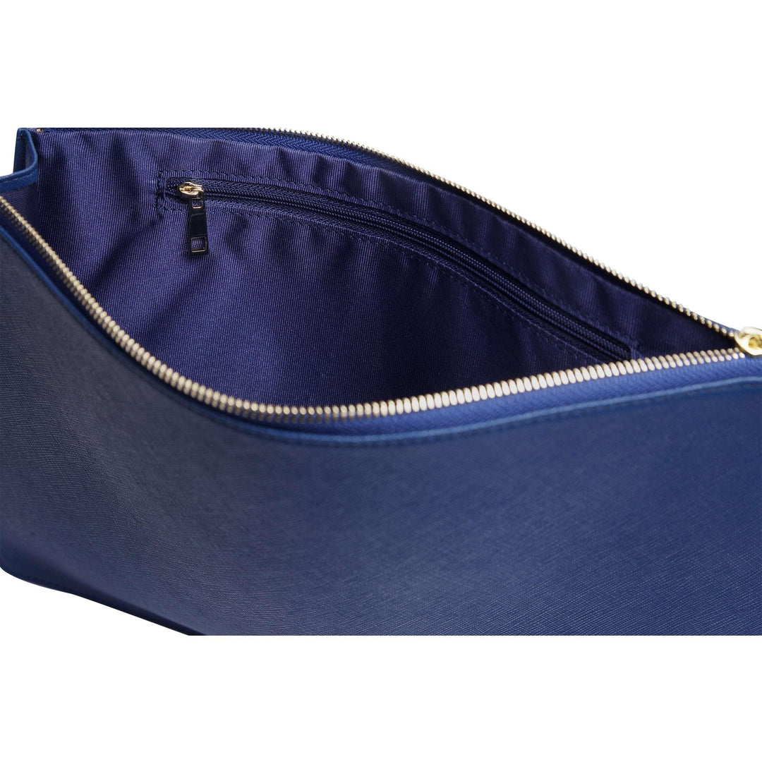 Navy - Large Saffiano Pouch - THEIMPRINT