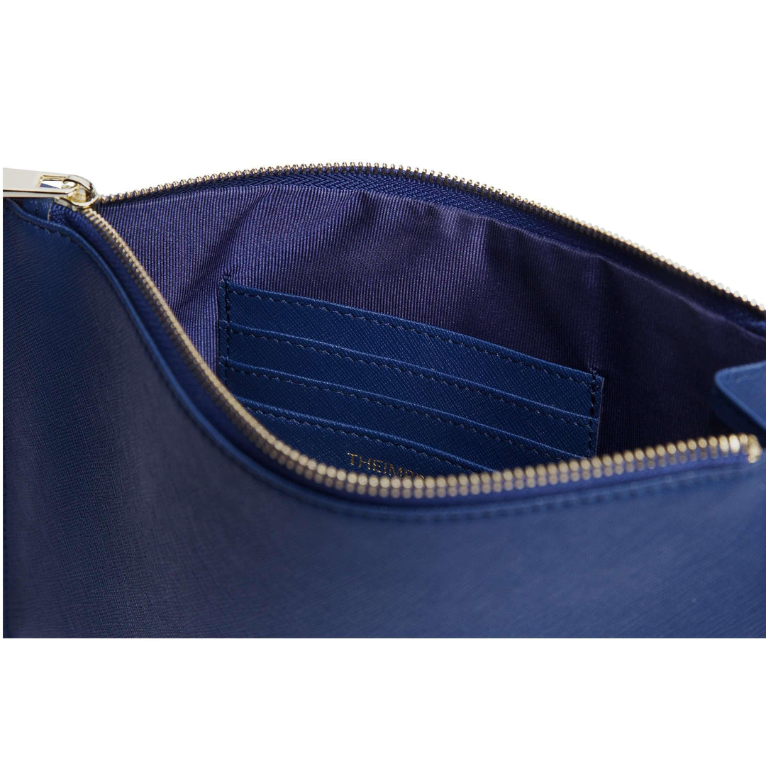 Navy - Small Saffiano Pouch - THEIMPRINT