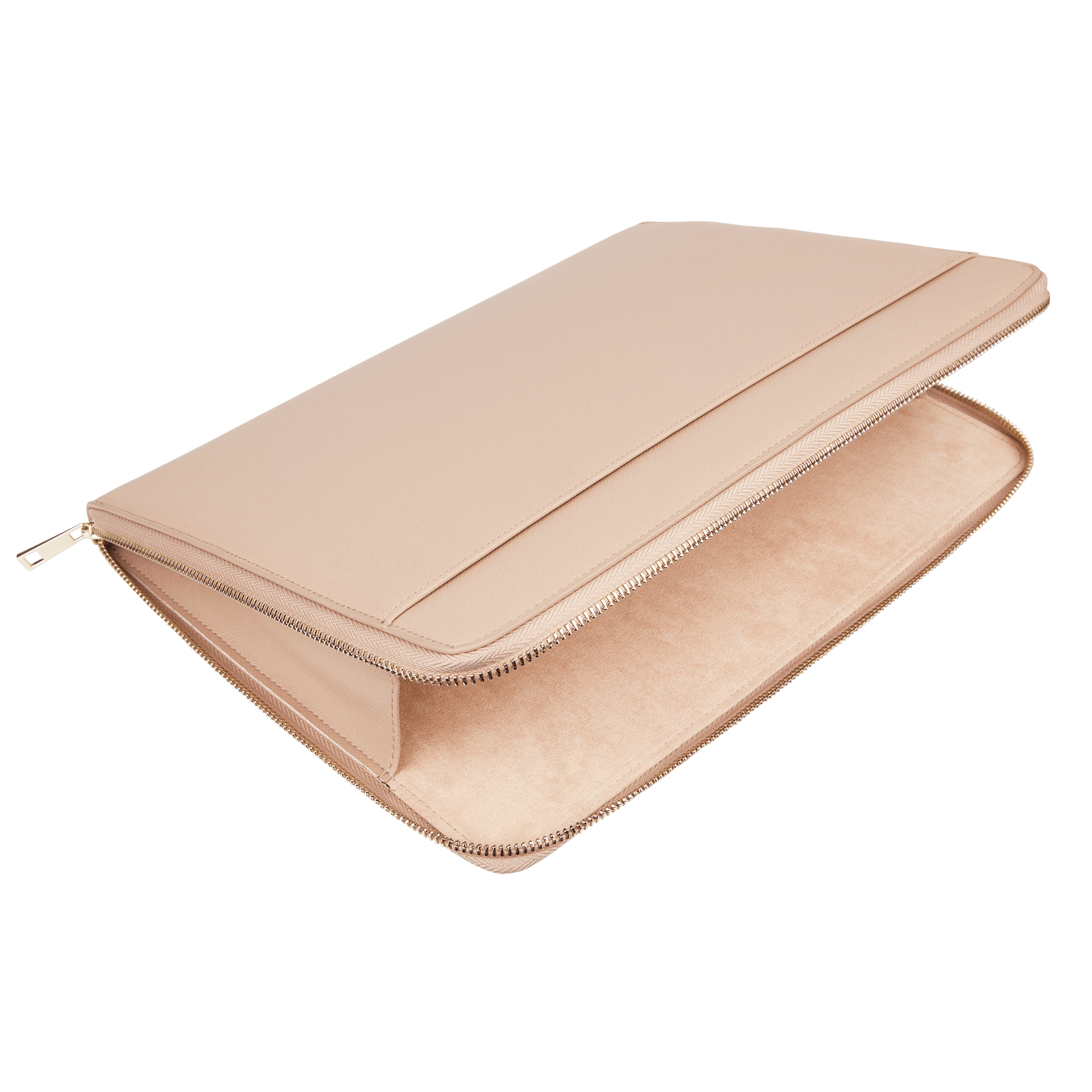 Personalised Saffiano Leather Laptop Sleeve Nude